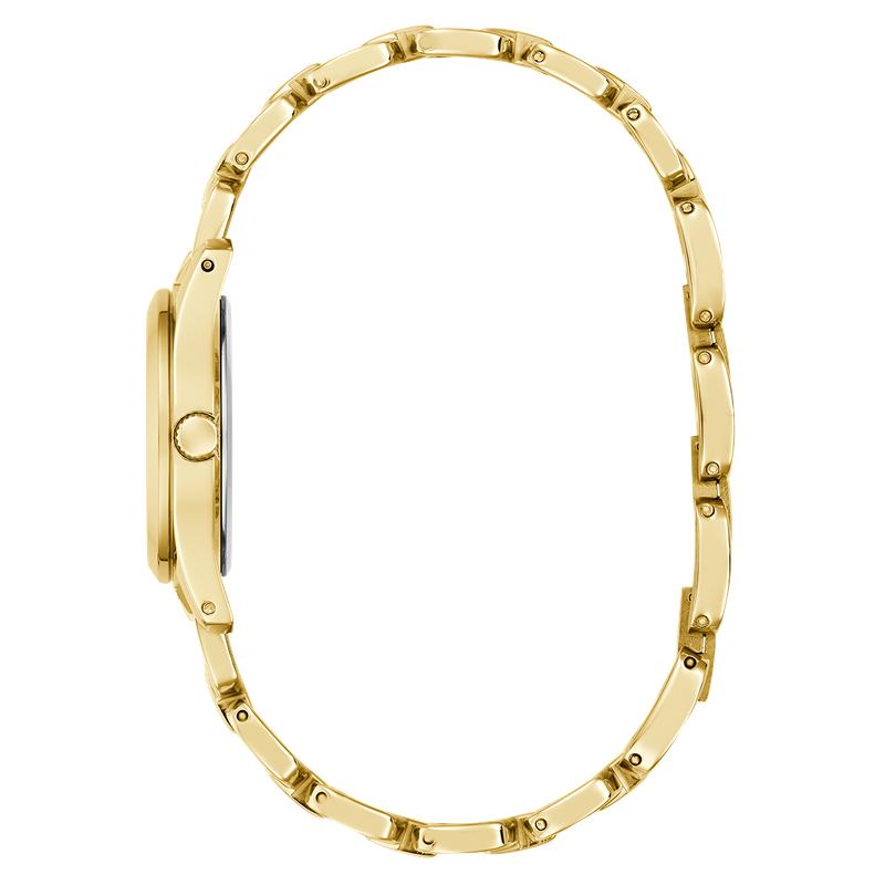 Guess Gold Tone Ladies Analog Watch with Green Dial