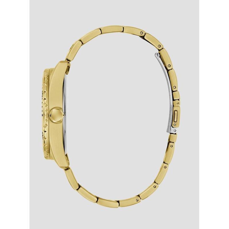 Guess Gold Velocity Blue Dial Men's Steel Watch