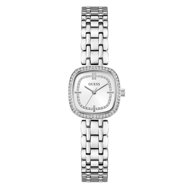 Guess Hazel Silver Tone Women's Analog Watch with Crystal Details