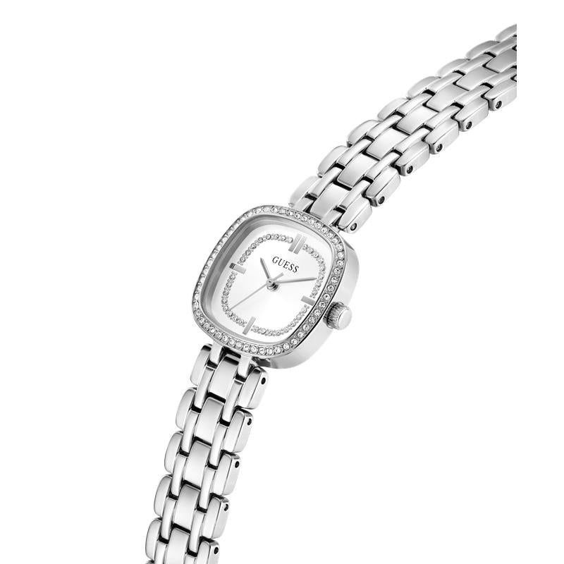 Guess Hazel Silver Tone Women's Analog Watch with Crystal Details