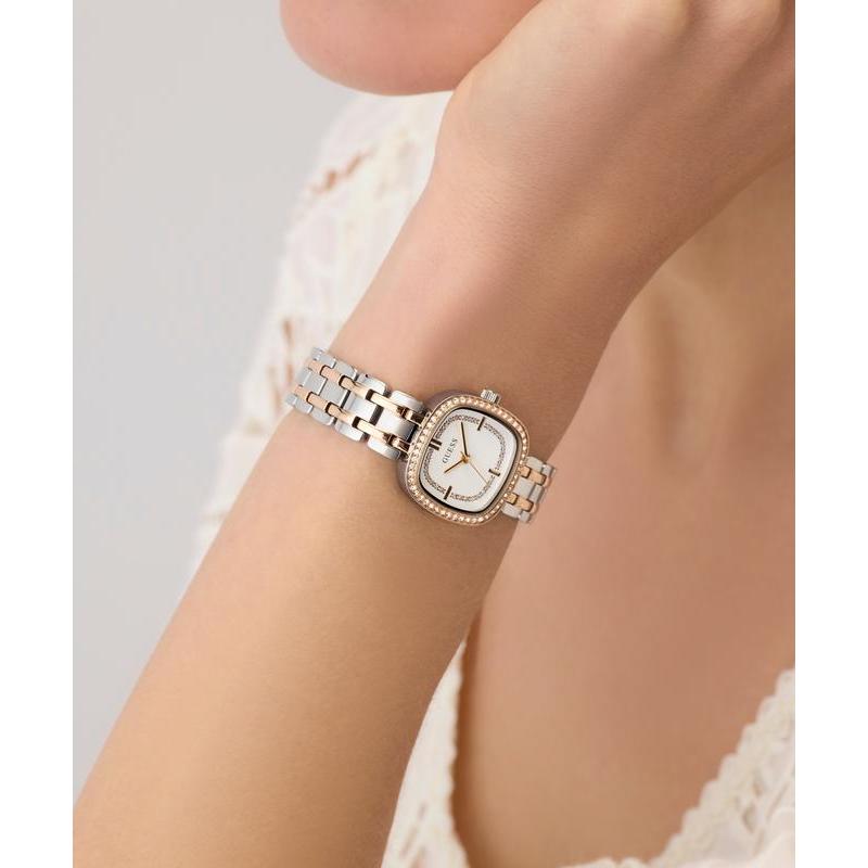 Guess Hazel Two-Tone Square Crystal-Embellished Ladies Watch