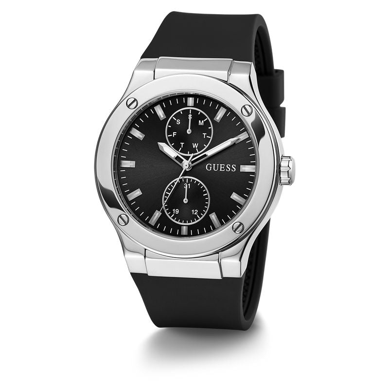 Guess Jet Black Dial Multifunction Watch