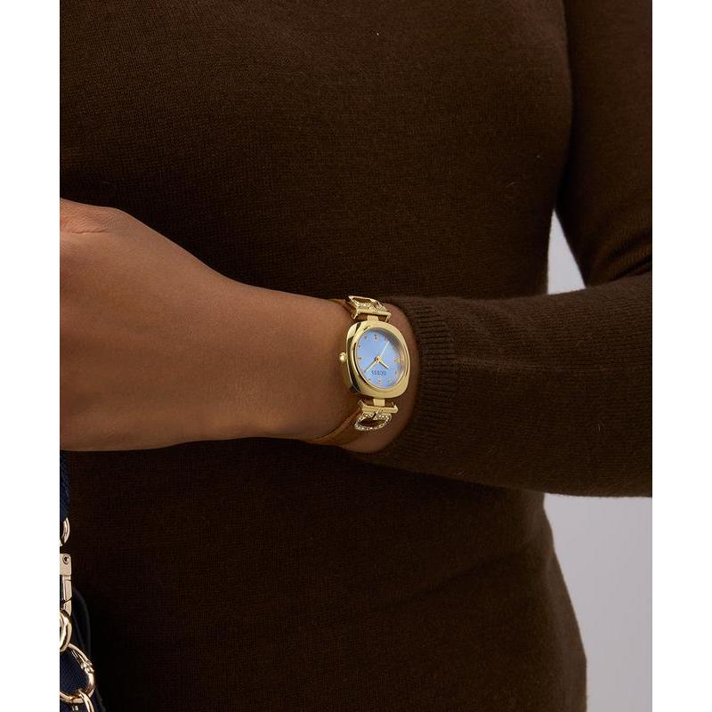 Guess Ladies Brown Gold Tone Analog Watch