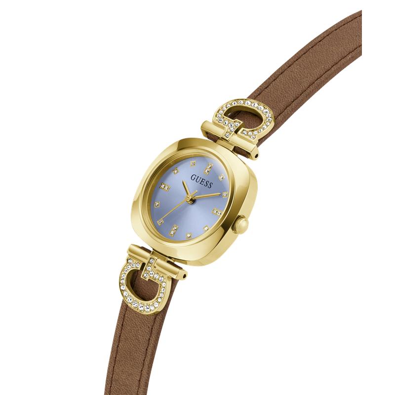 Guess Ladies Brown Gold Tone Analog Watch