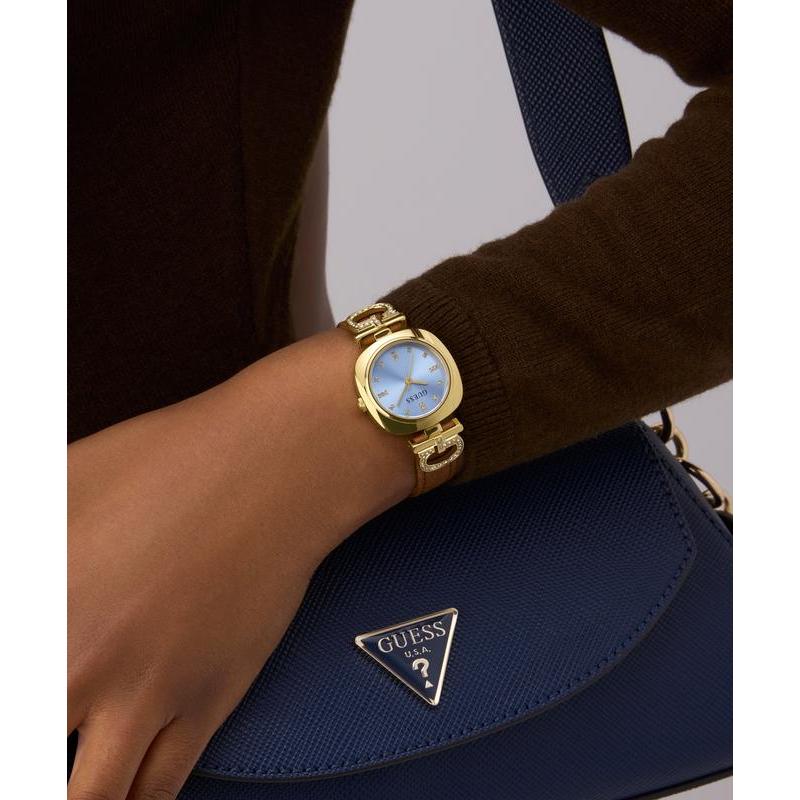 Guess Ladies Brown Gold Tone Analog Watch