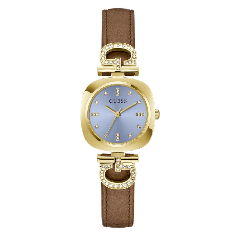 Guess Ladies Brown Gold Tone Analog Watch