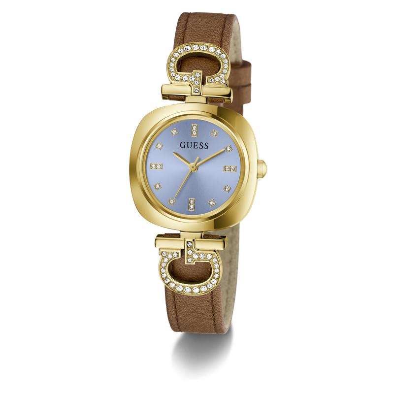 Guess Ladies Brown Gold Tone Analog Watch