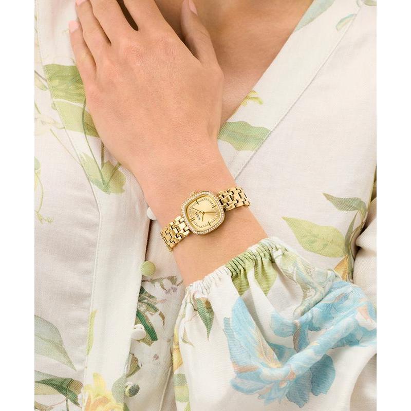 Guess Ladies Hazel Gold Tone Diamond-Accented Analog Watch