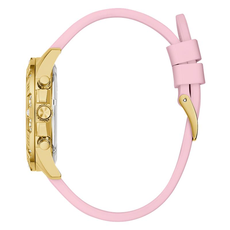 Guess Ladies Pink Gold Tone Analog Watch