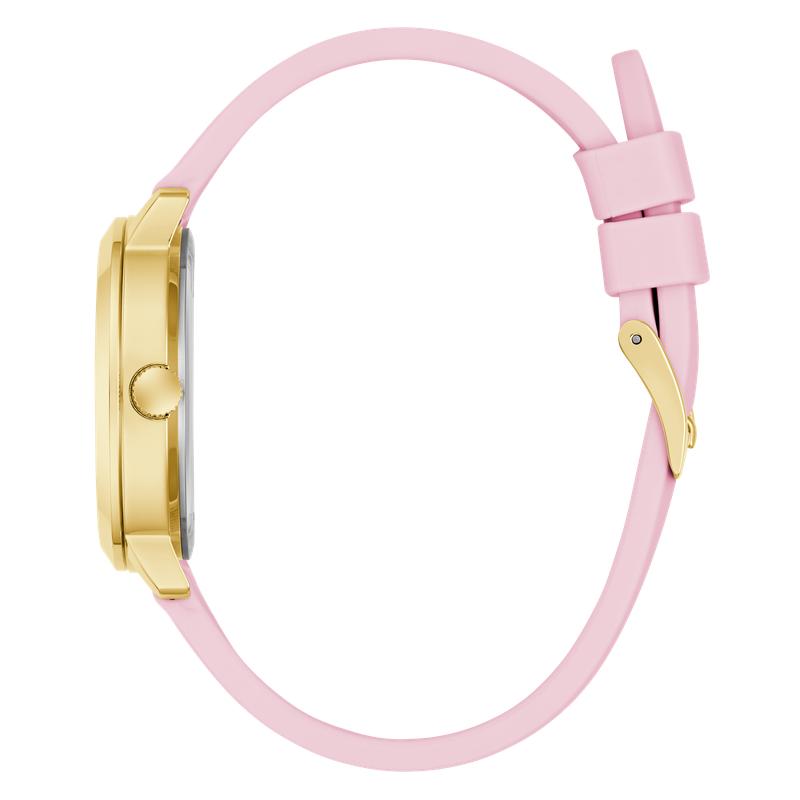 Guess Ladies Pink Gold Tone Analog Watch