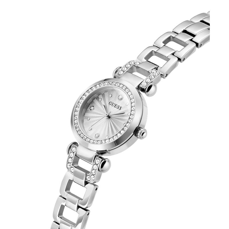 Guess Ladies Silver Tone Analog Watch