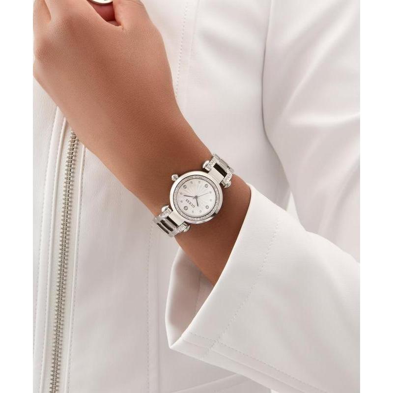 Guess Ladies Silver Tone Analog Watch