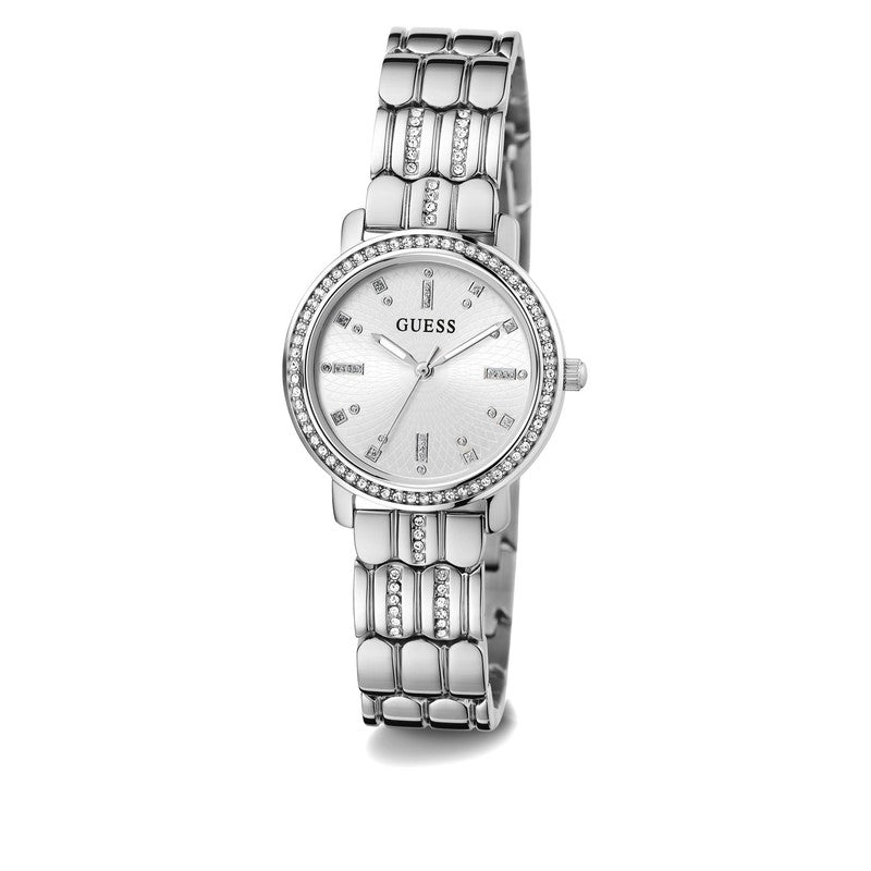 Guess Ladies Silver Tone Analog Watch GW0612L1