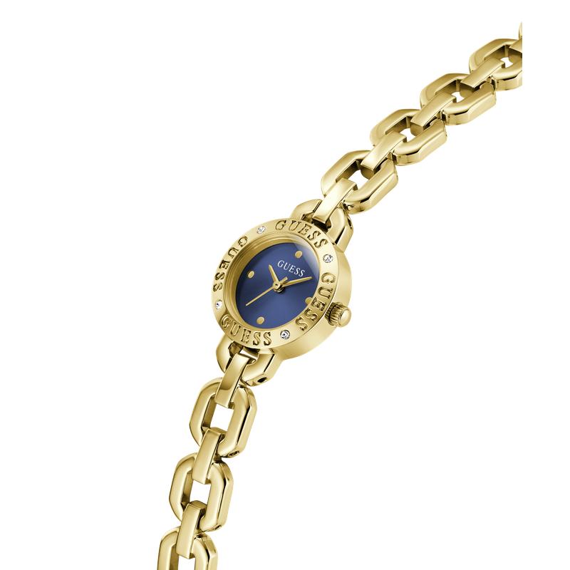 Guess Ladies Siren Gold Tone Analog Watch with Blue Dial