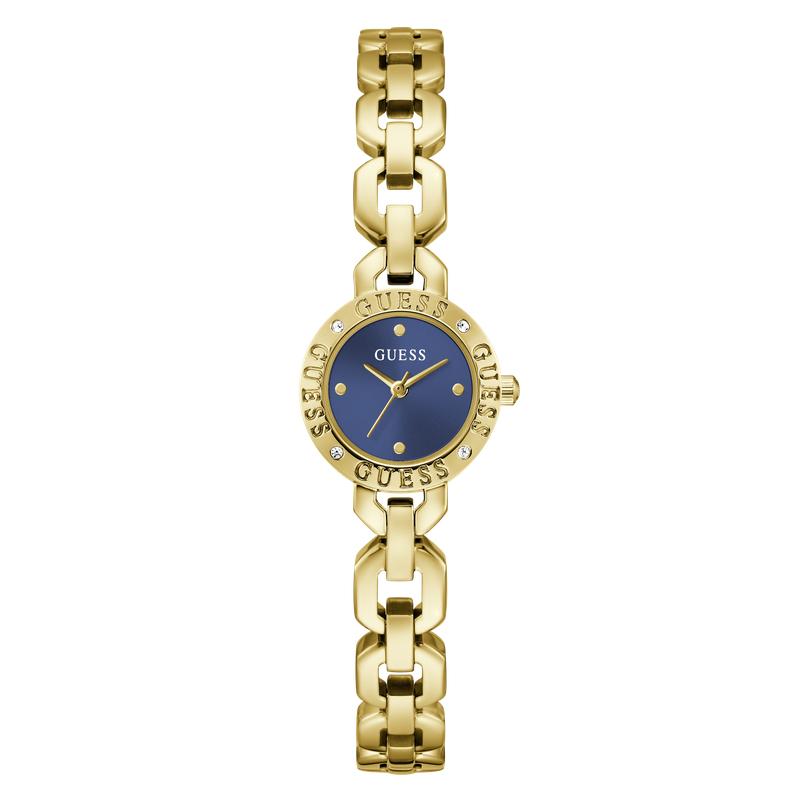 Guess Ladies Siren Gold Tone Analog Watch with Blue Dial