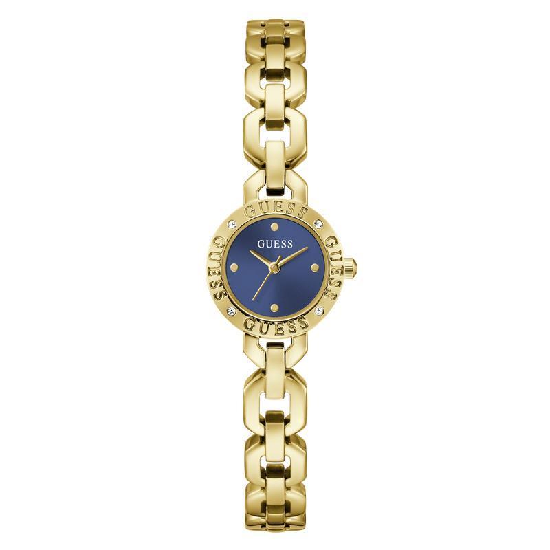 Guess Ladies Siren Gold Tone Analog Watch with Blue Dial
