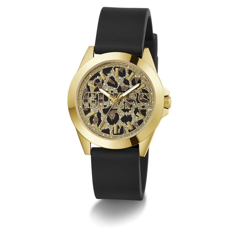 Guess Menagerie Animal Print Dial Analogue Watch