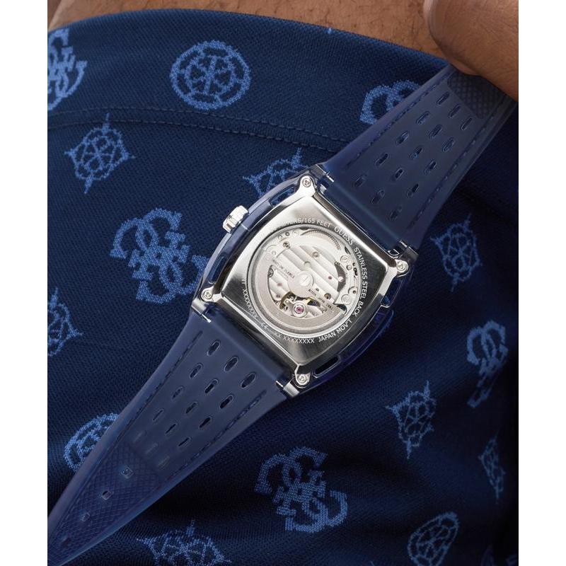 Guess Men's Blue Analog Automatic Watch