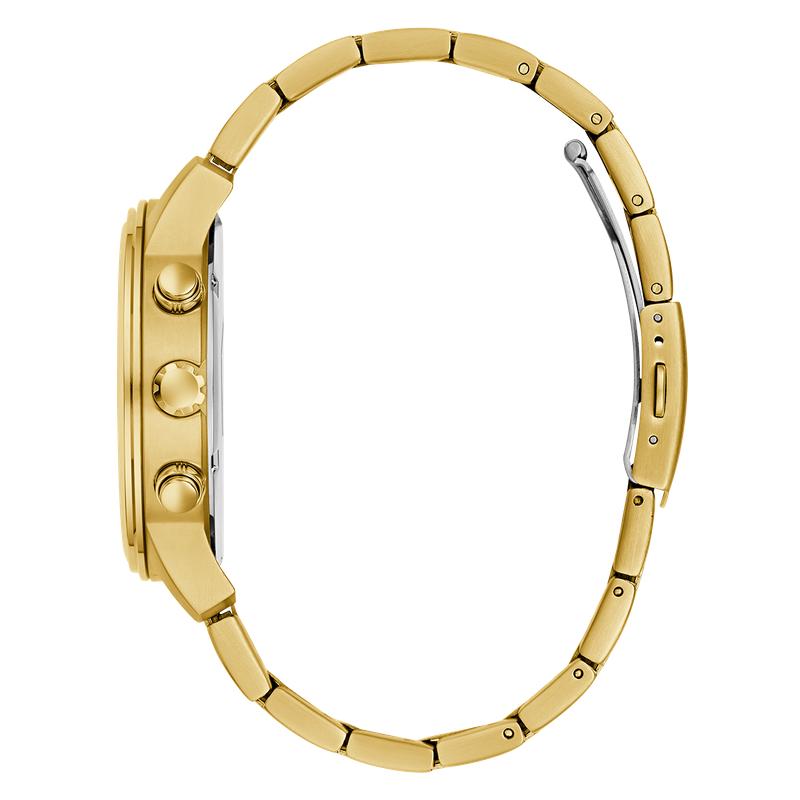 Guess Men's Gold-Tone Analog Watch with Champagne Dial