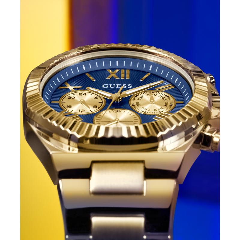 Guess Mens Gold Tone Multi-Function Watch