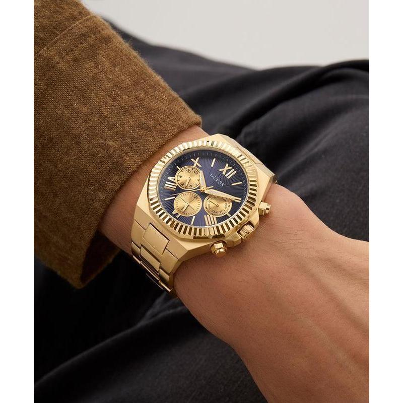 Guess Mens Gold Tone Multi-Function Watch
