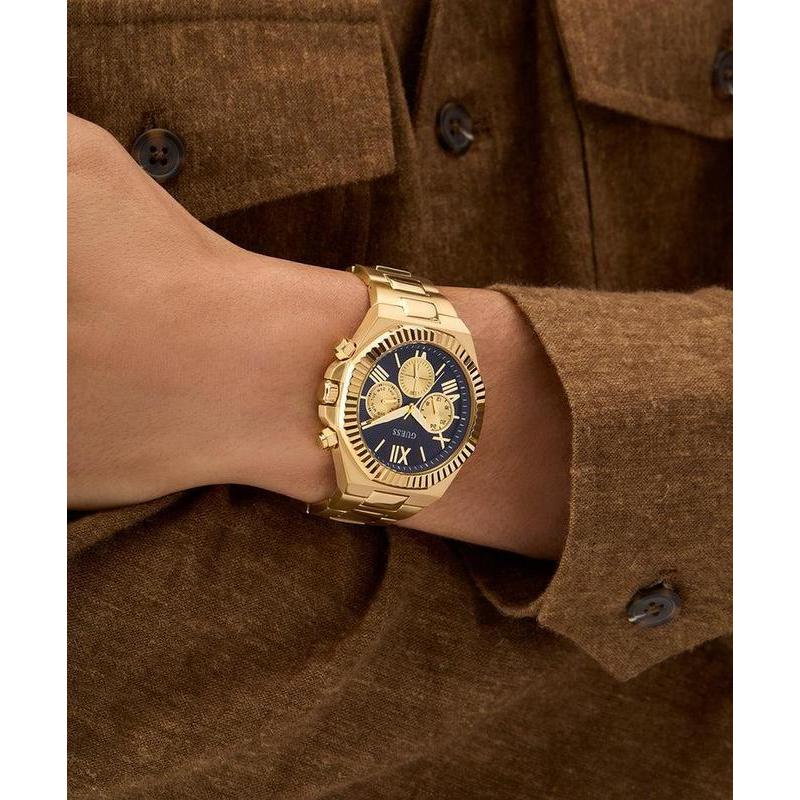 Guess Mens Gold Tone Multi-Function Watch