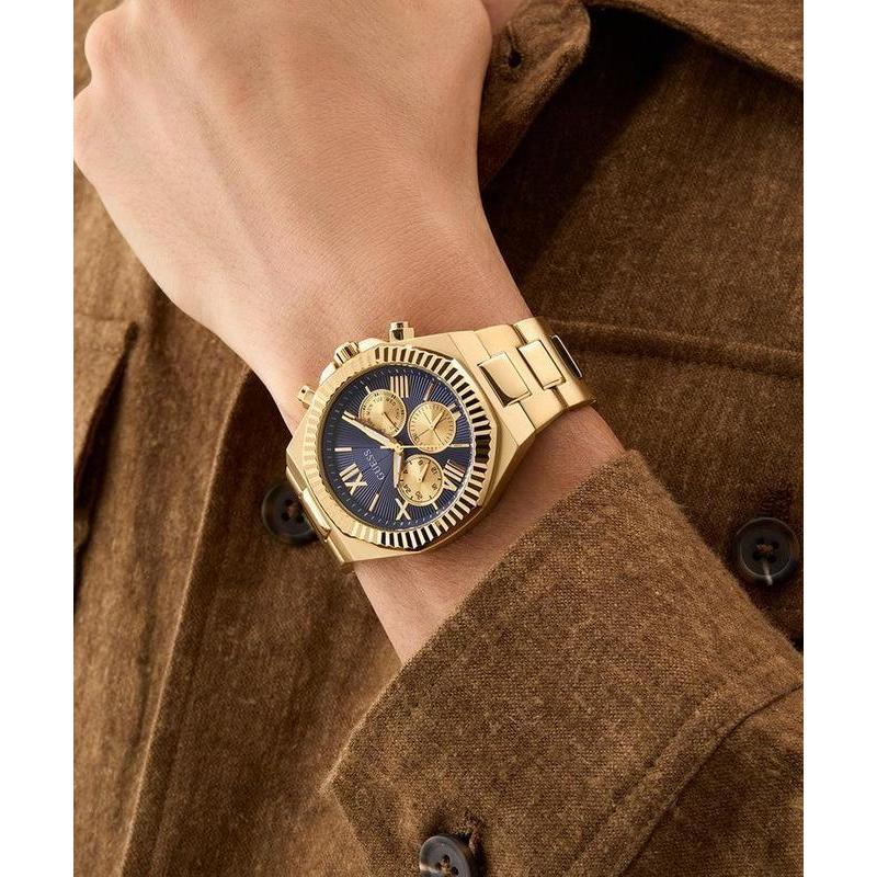 Guess Mens Gold Tone Multi-Function Watch