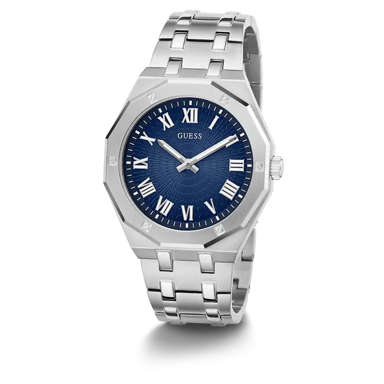Guess Mens Silver Tone Analog Watch GW0575G4