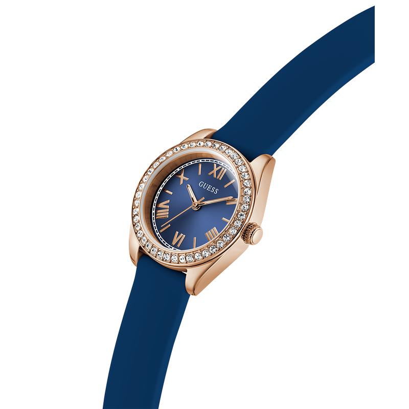 Guess Mini Luna Blue Rose Gold Analog Watch