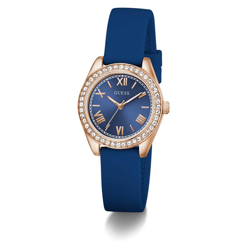 Guess Mini Luna Blue Rose Gold Analog Watch