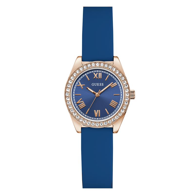 Guess Mini Luna Blue Rose Gold Analog Watch