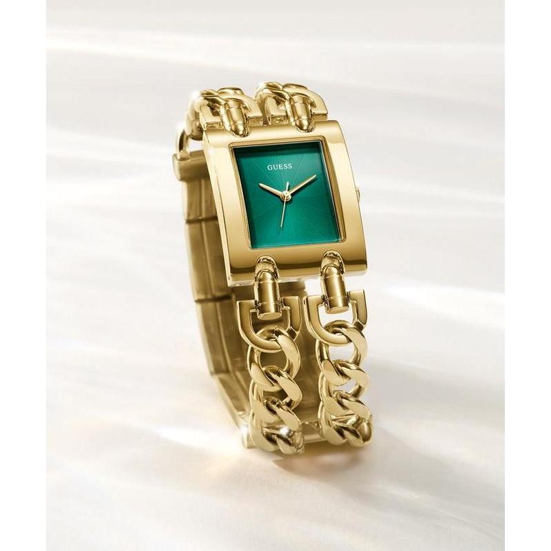 Guess Mod Heavy Metal Ladies Gold Tone Analog Watch