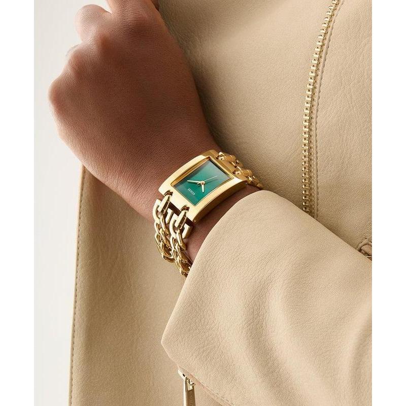 Guess Mod Heavy Metal Ladies Gold Tone Analog Watch