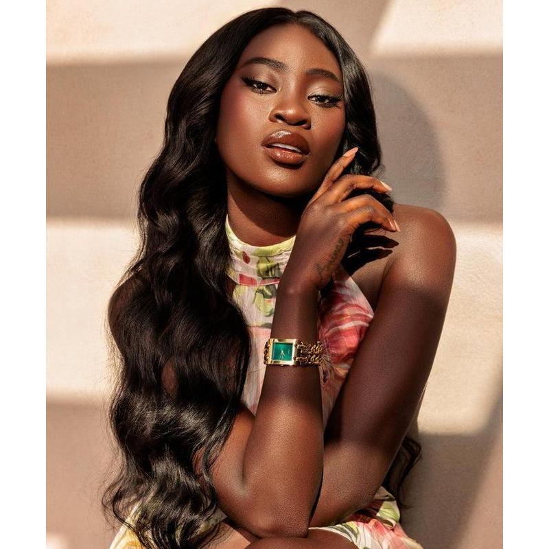 Guess Mod Heavy Metal Ladies Gold Tone Analog Watch