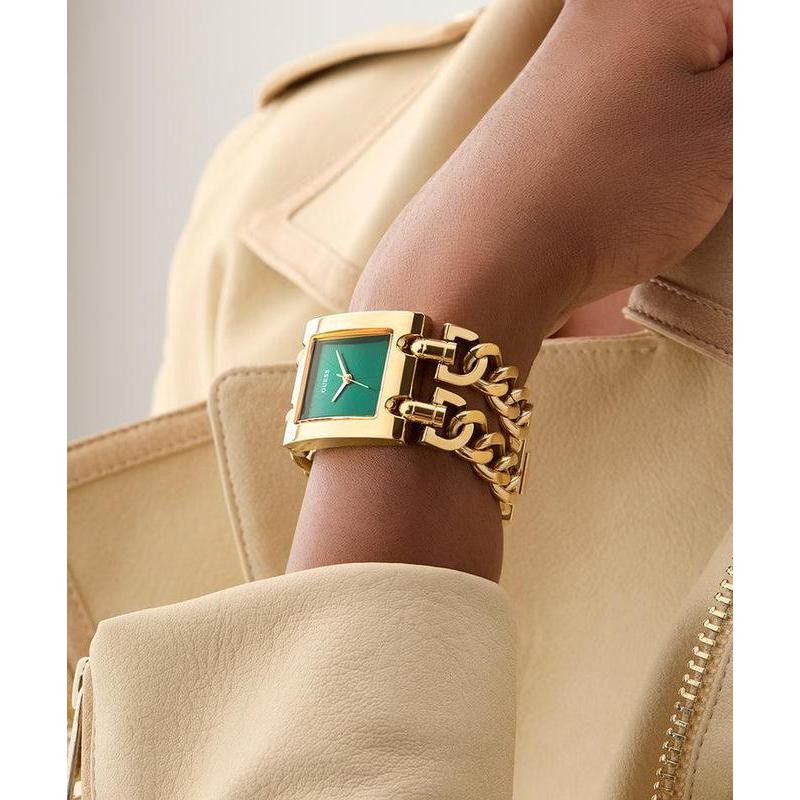 Guess Mod Heavy Metal Ladies Gold Tone Analog Watch