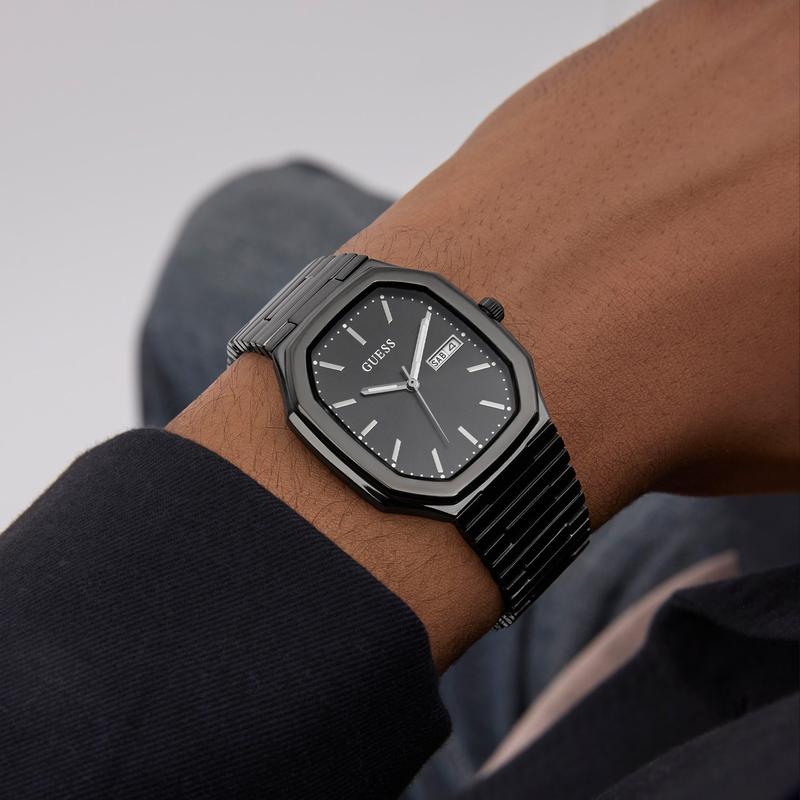 Guess Oliver Black Rectangle Quartz Men's Watch