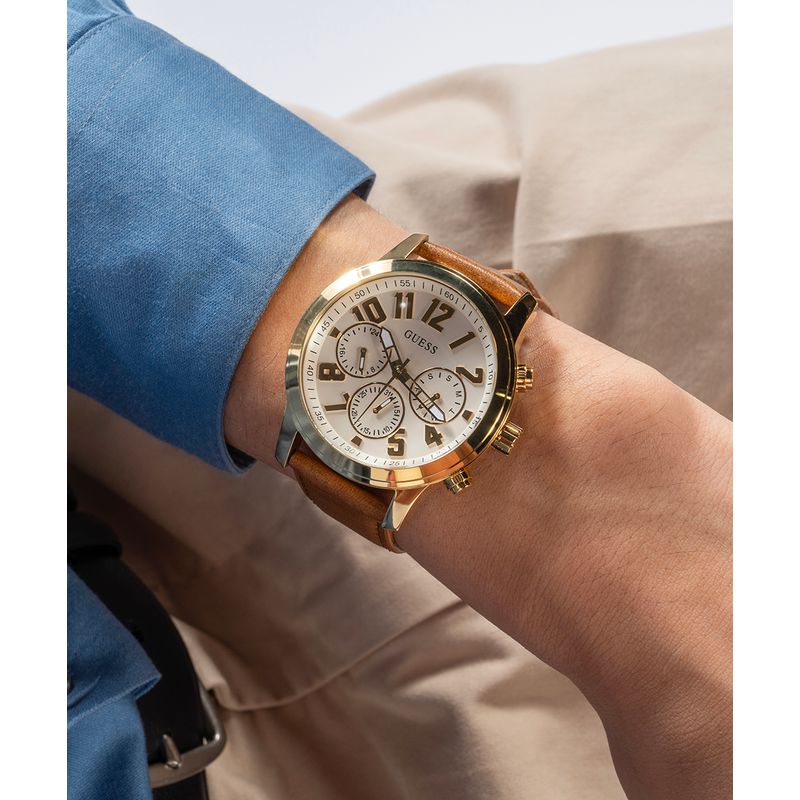 Guess Parker White Dial Multifunction Watch