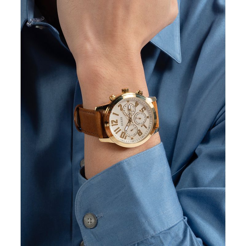 Guess Parker White Dial Multifunction Watch