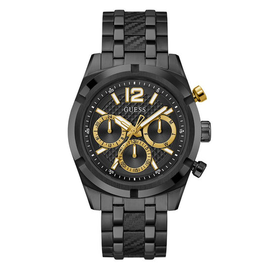 Guess Resistance Black Dial Multifunction Watch