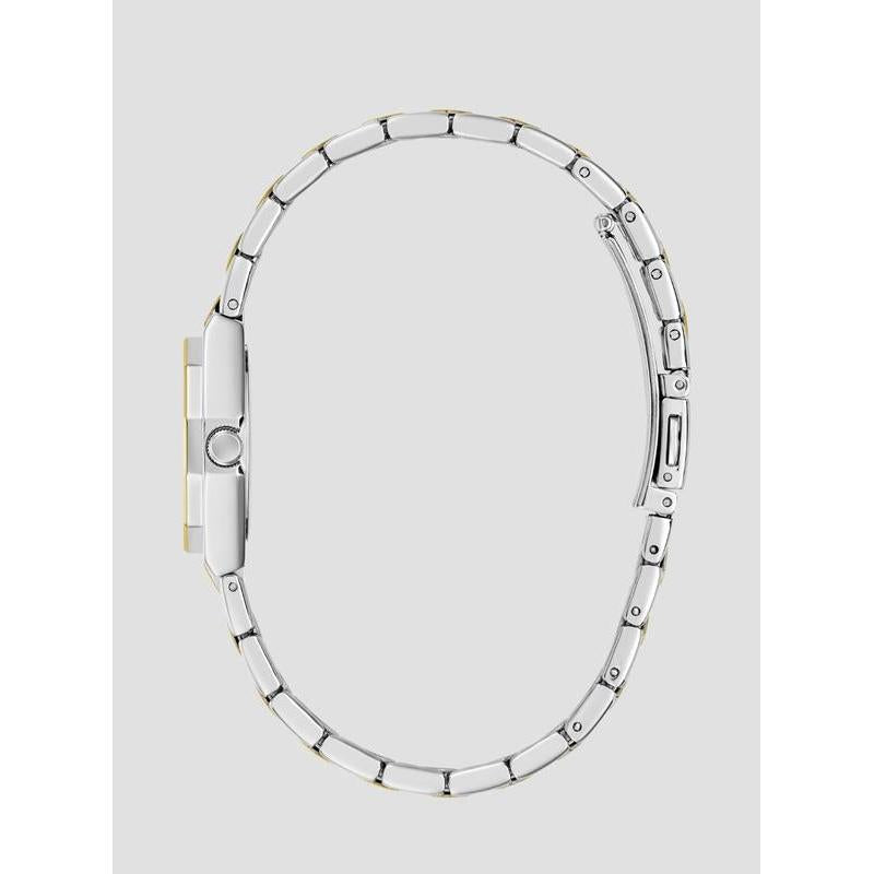 Guess Silver Gold Two-Tone Women's Watch with Green Dial