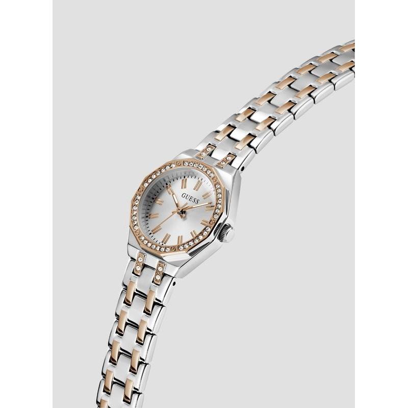 Guess Silver Rose Gold Pixie Women's Analog Watch