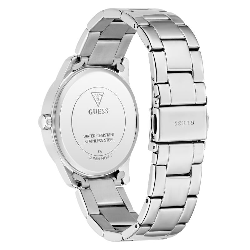 Guess Silver Tone Analog Quartz Watch – Stoned Bezel
