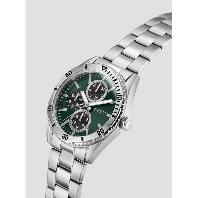 Guess Silver Velocity Green Dial Men's Watch