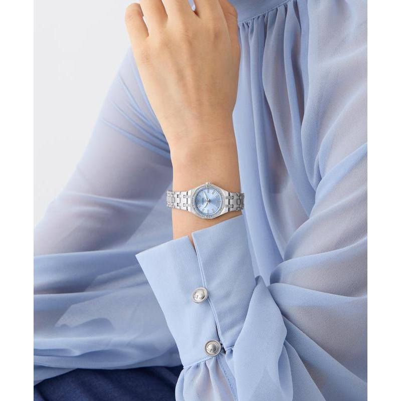 Guess Swarovski ReCreated Silver Tone Analog Watch