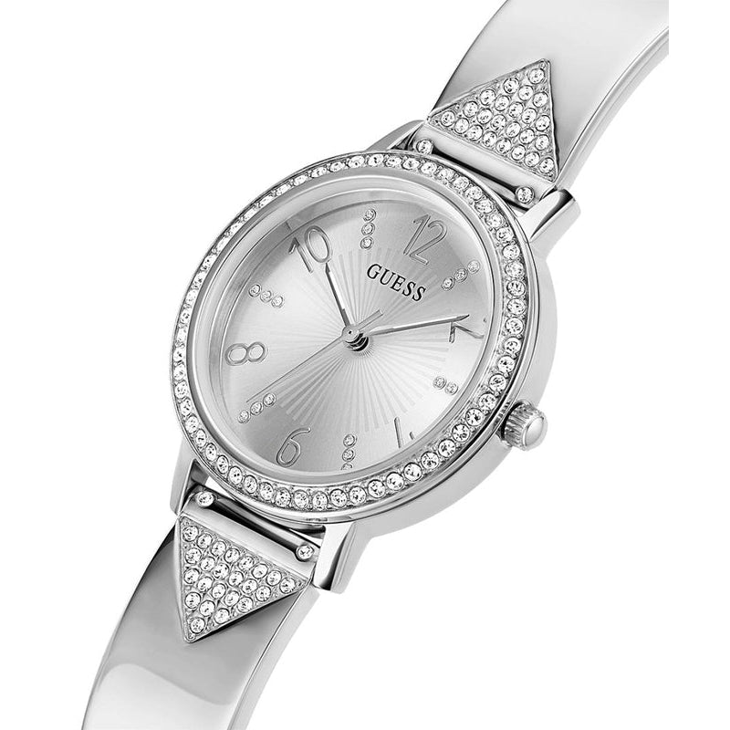 Guess Tri Luxe Silver Tone Analog Ladies Watch GW0474L1