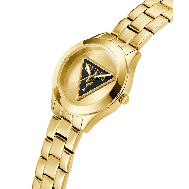 Guess Tri Plaque Champagne Dial Analog Watch