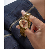Guess Tri Plaque Champagne Dial Analog Watch
