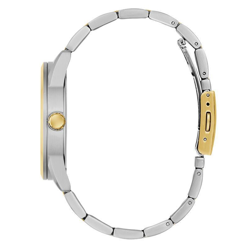 Guess Two-Tone Silver Gold Analog Watch Blue Dial