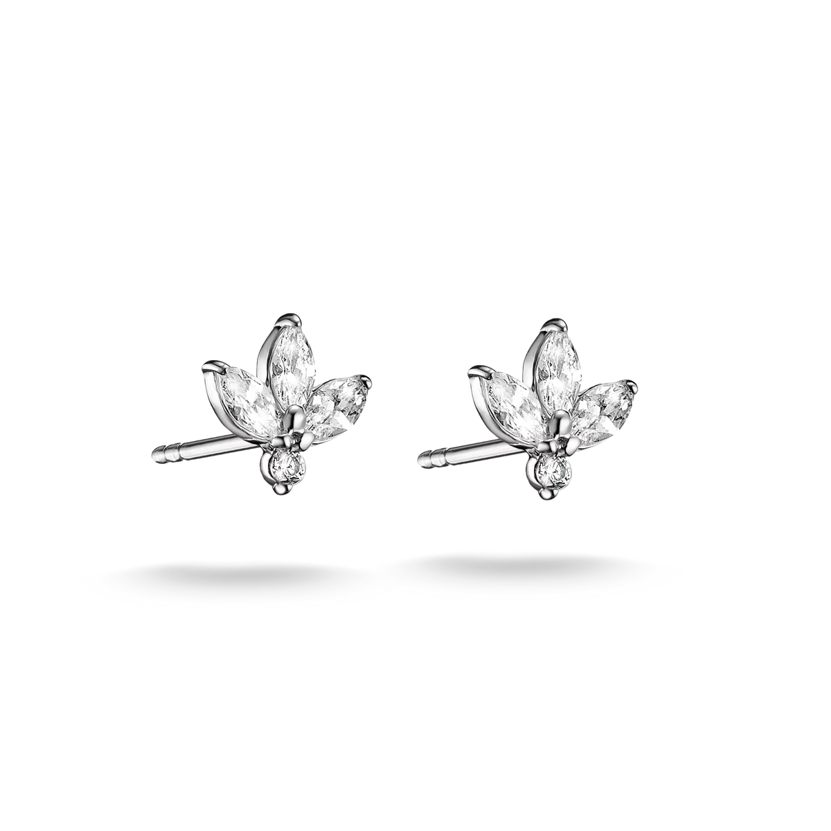 THOMAS SABO Flower Teardrop Zirconia Stud Earrings
