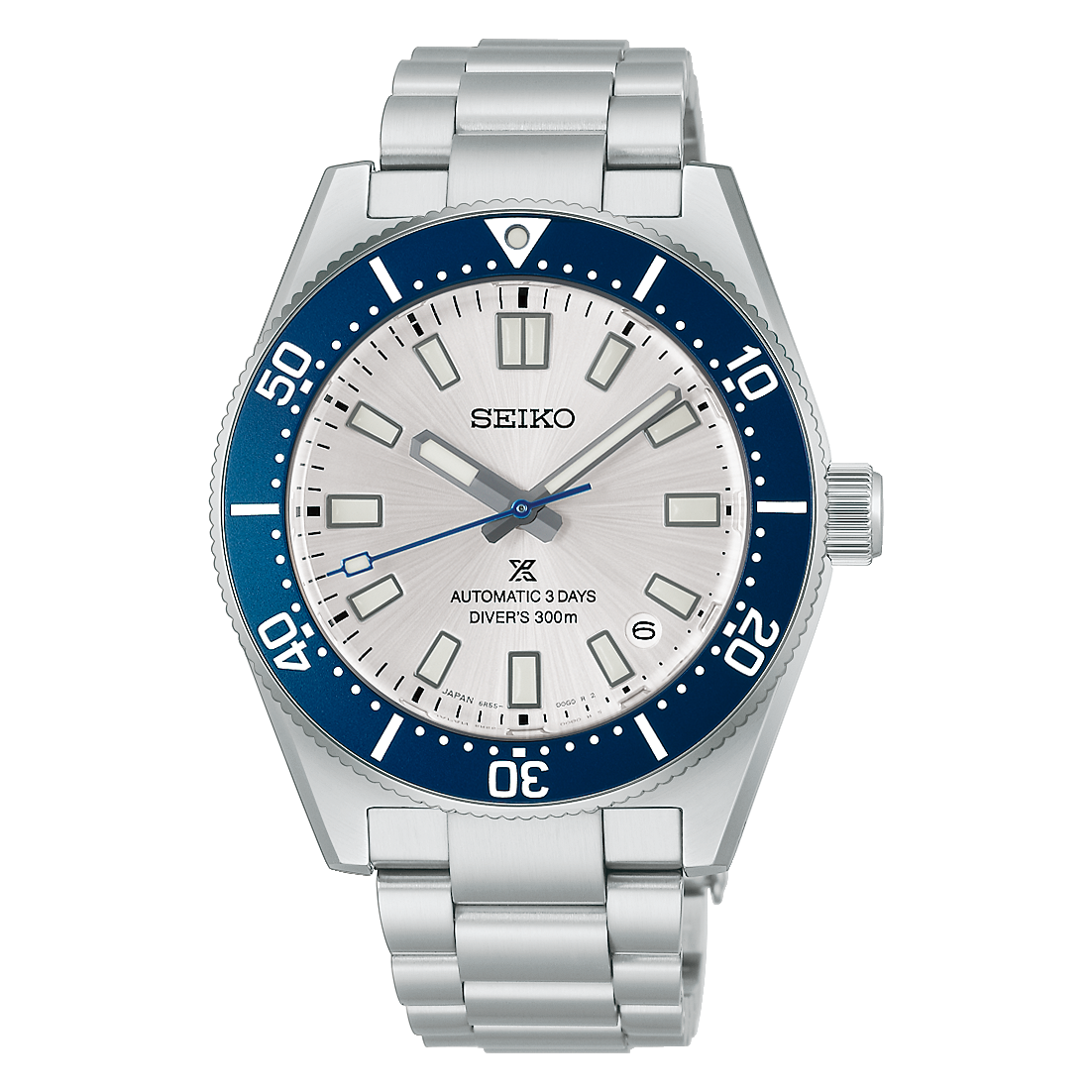 Seiko Prospex HBC005J1 Men's Limited Edition Automatic Diver Watch Silver-White Blue